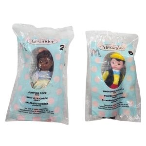2pc McDonald's Madame Alexander Jumping Rope and Pinocchio Doll Set